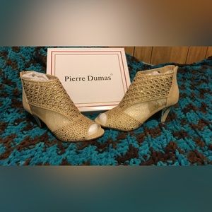 Brand new Pierre Dumas, gold glitter and rhinestone still in the protective bags